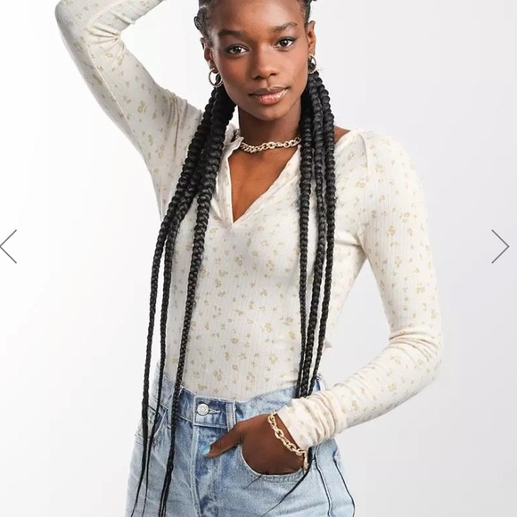 Free people Billie Printed Layering Top size medium - Picture 2 of 8